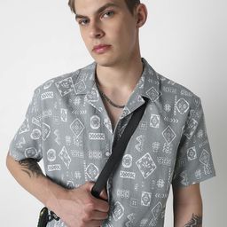 VASTRADO Men Classic Opaque Printed Casual Shirt-picture-42