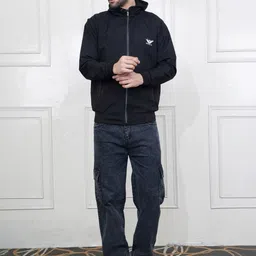 LINARIA Men Lightweight Outdoor Cape Jacket with Embroidered image 4