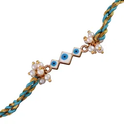 SHONA'S STYLE Artificial Beaded Evil Eye Rakhi image 2