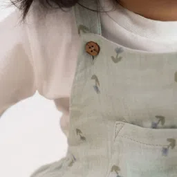 haus & kinder Infants Printed Pure Cotton Dungaree With T-Shirt image 3