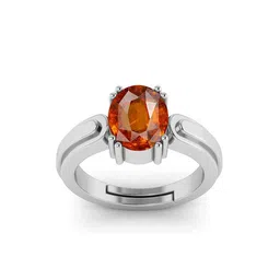 RRVGEM Silver Plated 7.25 Ratti To 7.00 Ratti Gomed Adjustable Ring-picture-38