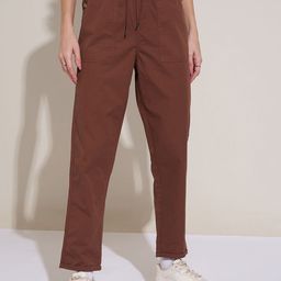 Honey by Pantaloons Women High Rise Pure Cotton Trousers-picture-43
