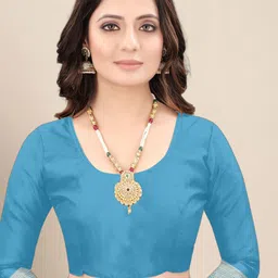 Mitera Woven Green Designer Banarasi Saree image 3