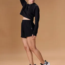 KICA Women Cotton Typography Hooded Pullover Sweatshirt image 5