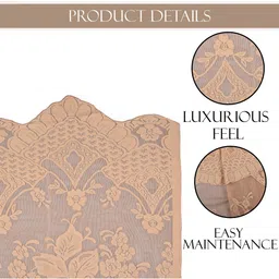 Kuber Industries Gold-Toned 2 Pieces Self Design Cotton Window Curtains image 5