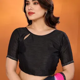 Moda Rapido Ombre Poly Georgette Designer Saree image 4