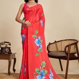 all about you Floral Printed Saree With Blouse-picture-2