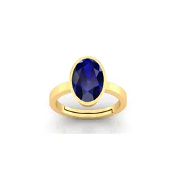 Pranjal Gems Unisex 7.25 Ratti Natural Neelam Sapphire Gemstone Studded Finger Ring-picture-12