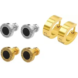 Crazy Fashion Pack Of 3 Contemporary Studs Earrings-picture-29