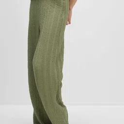 Marks & Spencer Women Textured Wide Leg High-Rise Chinos-picture-27