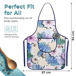 HOMESTIC Brown Printed Waterproof Apron With Front Pocket image 3