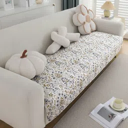 HOKIPO White & Blue Printed Waterproof Quilted Sofa Seat Mats-image-41