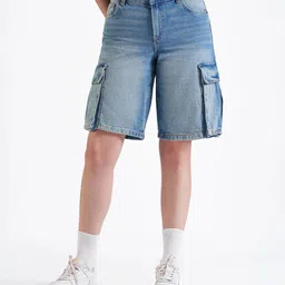 LOVEGEN Men Washed High-Rise Denim Shorts Technology-picture-31