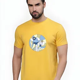 KaamBhari Graphic Printed Round Neck Pure Cotton Regular Fit T-shirt-picture-26