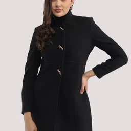 PROTEX Women Solid Single Breasted Winter Woollen Overcoat-picture-13