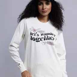 Converse Women Typography Printed Raw Edge T-shirt-image-9