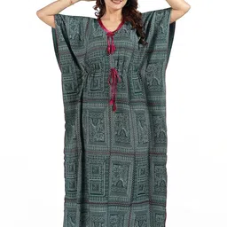 Gutthi Women Green Nightdress-picture-26