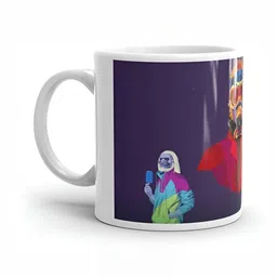 Mr UVD White & Purple Graphic Printed Ceramic Glossy Mug 350 ml-picture-19