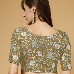 Oomph! Non Padded Boat Neck Saree Blouse image 2