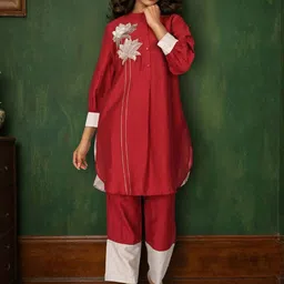 Shop Begum Colourblocked Tunic With Palazzo Co-Ords-picture-27