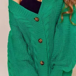 StyleCast Women Cable Knit V-Neck Cardigan image 3