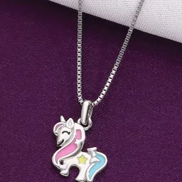 KAI JEWEL Girls Sterling Silver Rhodium-Plated Pendant With Chain-image-26