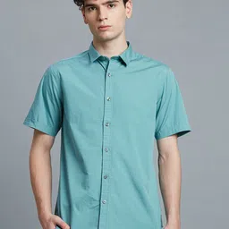 Reid & Taylor Men Slim Fit Opaque Casual Shirt-picture-24