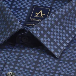 Arrow Men Slim Fit Geometric Printed Spread Collar Cotton Formal Shirt image 2