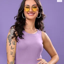 FBAR Women Pack of 2 Cotton Ribbed Tank Crop Top-image-94