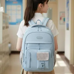 WALSON Unisex Colourblocked Water Resistant Laptop Backpack image 3