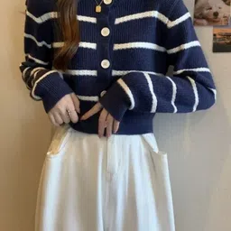 StyleCast Women Striped Cardigan-image-77