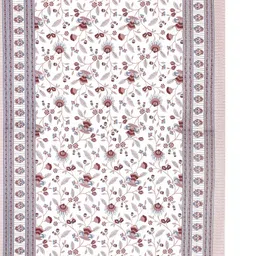 Salgia White Floral 210 TC Single Bedsheet with 1 Pillow Covers image 2