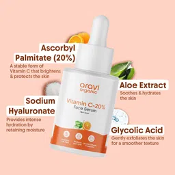 Aravi Organic Set Of 2 Vitamin C Face Serum- 30 ml & AHA BHA Body Lotion- 200 ml image 4