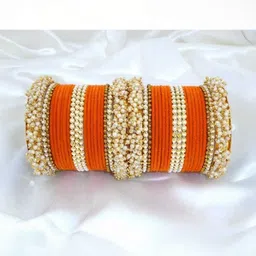 TRIOXY Lime Green Glass Artificial Stones Bangle-picture-33