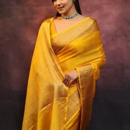 SP TEXTILE CLOTHES Woven Design Zari Silk Blend Handloom Saree-picture-36