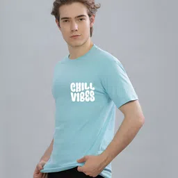 FALTU.CO Men Typography Printed Round Neck Pure Cotton Oversized T-shirt image 5