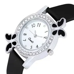 Miss Perfect Set Of 2 Unisex Embellished Dial & Leather Straps Analogue Watch image 3