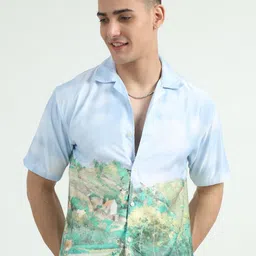 NEVER NEUD Men Relaxed Opaque Printed Casual Shirt-image-66