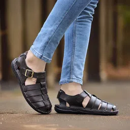 AMBLIN FOREVER Men Leather Comfort Sandals-picture-36