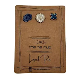 The Tie Hub Blue Plated Brass Brooch image 3