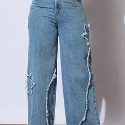 Noh.Voh - SASSAFRAS Kids Girls Mildly Distressed Light Fade Acid Wash Jeans-image-47
