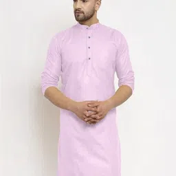 AWM Men Cotton Solid Straight Kurta image 5
