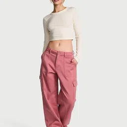 Victoria's Secret Women PINK Pure Cotton Utility Low-Rise Cargo-picture-40