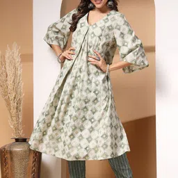 House Of Zelena Women Printed Regular Kurta with Pyjamas-picture-29