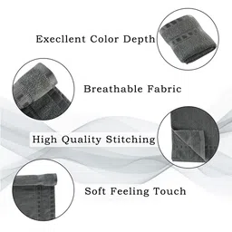 Aura Set Of 2Grey & Brown Cotton 150 GSM Anti-Bacterial Cotton Face Towels image 5