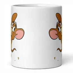 Mr UVD White Cartoon Characters Printed Ceramic Glossy Mug 350 ml image 2