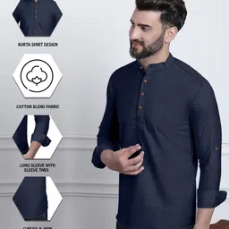 ZELINCO Men Thread Work Kurta image 2