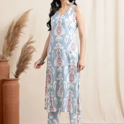 Anouk Women Ethnic Motifs Printed Regular Kurta with Trousers image 3