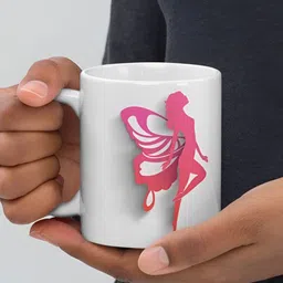 Mr UVD White & Pink Graphic Printed Ceramic Matte Mug 350 ml-picture-11