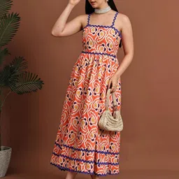 JAKANARY Floral Print Fit & Flare Maxi Dress image 3